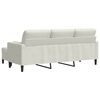 vidaXL 3-Sitzer-Sofa mit Hocker Creme 180 cm Samt