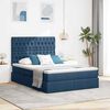 vidaXL Bett mit Stauraum und LED mit LED Blau 140 x 200 cm Polyester