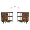 vidaXL Büroschrank mit Rad Räuchereiche 76 x 41 x 72 cm Holzwerkstoff