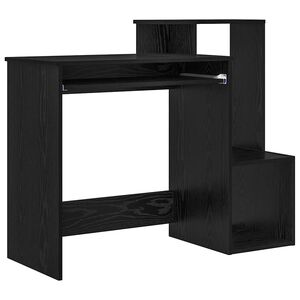 vidaXL Schreibtisch Schwarz Eichen-Optik 106 x 41 x 88.5 cm