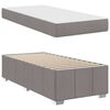 vidaXL Bettrahmen mit Matratze Taupe 100 x 200 cm Stoff