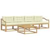 vidaXL Outdoor-Sofagarnitur 4 stk. Wei&szlig; und Creme