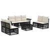 vidaXL Gartensofa-set 8 stk. Schwarz Poly-Rattan