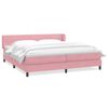 vidaXL Boxspringbett mit Matratzen Rosa 180x220 cm Samt