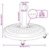 vidaXL Sonnenschirmständer Schwarz Ø38-48 mm PE und Beton und Eisen