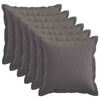 vidaXL Kissen 6 stk. HOUTEN Hellgrau 40 x 40 cm Kunstleinen