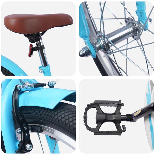 vidaXL Kinderfahrrad 18 Zoll f&uuml;r 5-7 Jahre alt Himmelblau