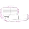 vidaXL Bettgestell ohne Matratze Hellgrau 180x200 cm Stoff
