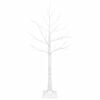 vidaXL Birken-Weihnachtsbaum Wei&szlig; 22 x 22 x 120 cm Kunststoff 174 LEDs
