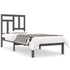 vidaXL Massivholzbett Grau 75x190 cm