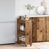 vidaXL Cabinet mit Rad Altholz 60 x 22 x 79 cm Holzwerkstoff