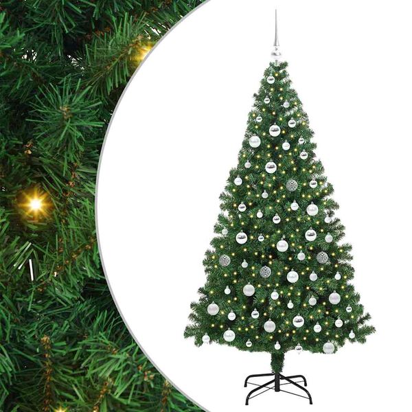 vidaXL K&uuml;nstlicher Weihnachtsbaum mit 300 LEDs mit St&auml;nder Gr&uuml;n 180 cm