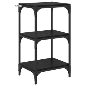 vidaXL B&uuml;cherregal Schwarz Eichen-Optik 40 x 33 x 70,5 cm