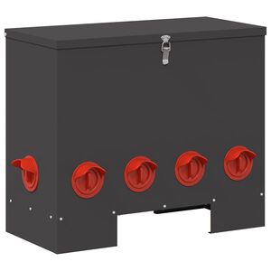 vidaXL H&uuml;hnerf&uuml;tterer Schwarz 60,5 x 29 x 51 cm 25 kg
