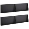 vidaXL St&uuml;tzmauer 4 stk. 80 x 12 x 30 cm Stahl Schwarz