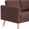 vidaXL 3-Sitzer-Sofa Stoff Braun