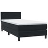 vidaXL Boxspringbett mit Matratze Schwarz 90x220 cm Samt
