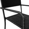 vidaXL 7-tlg. Garten-Essgruppe Schwarz Poly Rattan und Stahl