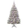 vidaXL Künstlicher Weihnachtsbaum Grün und Weiß 180 cm PVC und Metall
