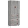 vidaXL Highboard Grau Sonoma 69,5x34x180 cm Holzwerkstoff
