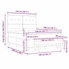 vidaXL Boxspringbett mit Matratze Hellgrau 140 x 200 cm Stoff