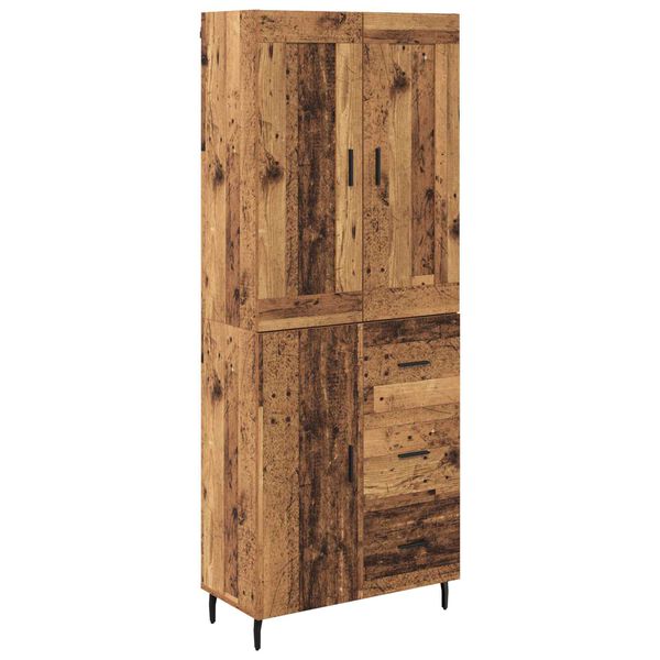 vidaXL Highboard mit Schubladen 2 pcs Altholz Holzwerkstoff