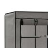 vidaXL Kleiderschrank mit F&auml;chern und Stangen Grau 150x45x175cm Stoff