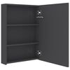 vidaXL LED-Bad-Spiegelschrank Glänzendes Grau 50x13x70 cm
