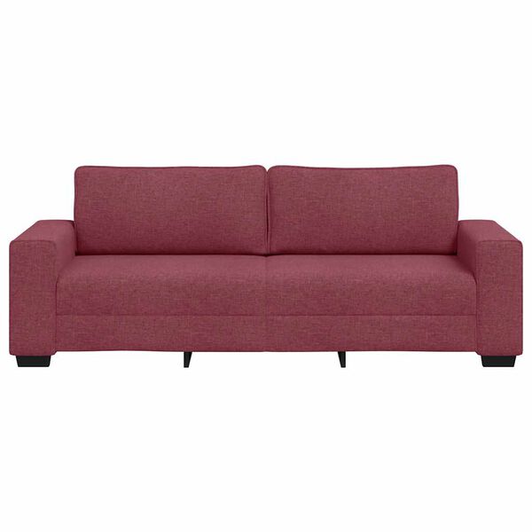 vidaXL 3-Sitzer-Sofa Weinrot 220x77x82 cm Stoff