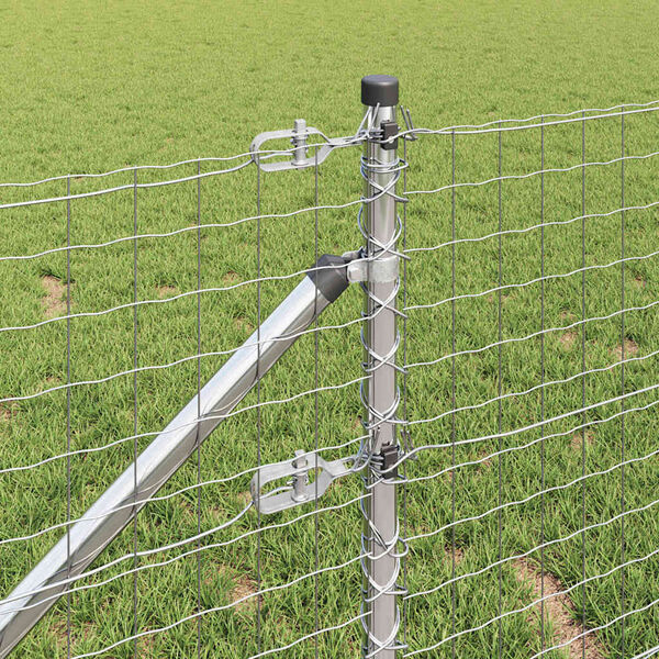 vidaXL Zaunpfosten 13 pcs Silber Stahl