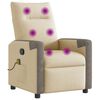 vidaXL Massagesessel Creme Stoff
