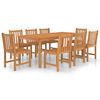 vidaXL 9-teiliges Garten-Ess-Set 200 x 100 cm Massivholz Teak