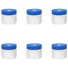 vidaXL Abdeckfolie mit Klebeband 6 pcs Transparent und Blau