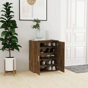 vidaXL Schuhschrank R&auml;uchereiche 60x35x70 cm Holzwerkstoff