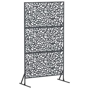 vidaXL Sichtschutz 100 x 50 x 180 cm Stahl Anthrazit