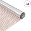 vidaXL Selbstklebende Spiegel-Folie 90 x 100 cm 2 Stk. Silber PET