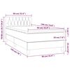 vidaXL Boxspringbett mit Matratze & LED Dunkelblau 90x190 cm Samt