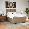 vidaXL Boxspringbett Matratze Cappuccino-Braun 140x190cm Kunstleder