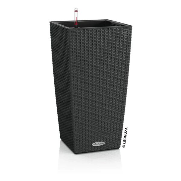 LECHUZA Pflanzgef&auml;&szlig; CUBICO Cottage 40 ALL-IN-ONE Granitgrau