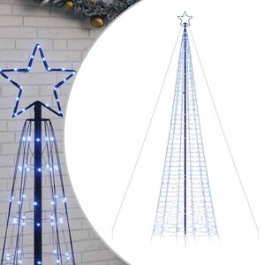vidaXL LED Weihnachtsbaum mit Erdspießen 1534 LEDs Blau 500 cm