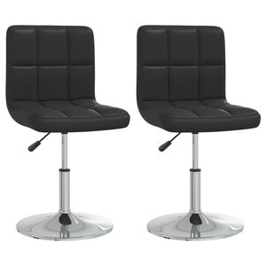 vidaXL Esszimmerst&uuml;hle 2 Stk. Schwarz Kunstleder