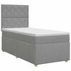 vidaXL Boxspringbett mit Matratze Hellgrau 80 x 200 cm Stoff