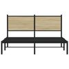 vidaXL Metallbett ohne Matratze Sonoma-Eiche 137x190 cm