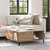 vidaXL Couchtisch Artisan-Eiche 80 x 80 x 36,5 cm Holzwerkstoff