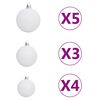 vidaXL Künstlicher vorbeleuchteter Weihnachtsbaum mit Ball-Set 150 cm