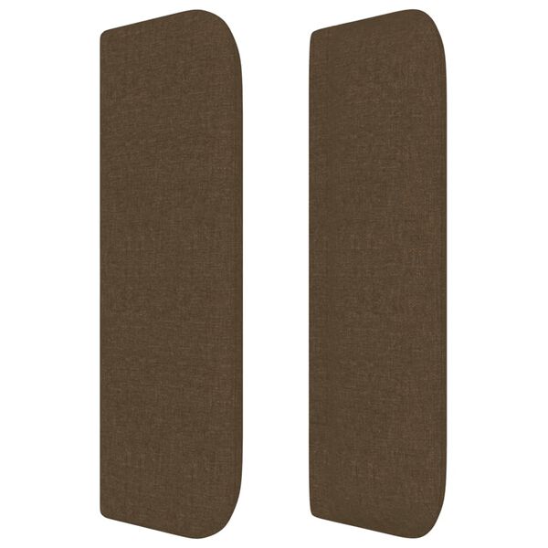 vidaXL Kopfteil mit Ohren Dunkelbraun 163x16x78/88 cm Stoff