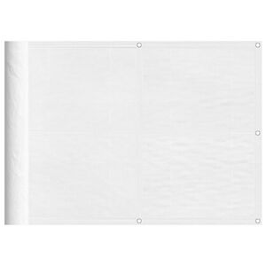vidaXL Balkon-Sichtschutz Wei&szlig; 75x800 cm 100 % Polyester-Oxford
