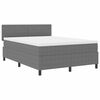 vidaXL Boxspringbett Hellgrau und Wei&szlig; 140 x 200 cm Cordstoff