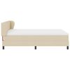 vidaXL Boxspringbett mit Matratze Creme 160 x 200 cm Stoff