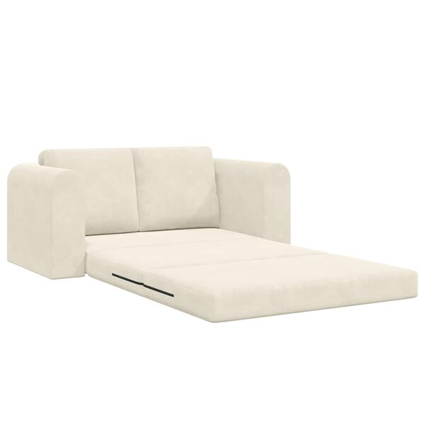 vidaXL Schlafsofa 60cm Creme Samt